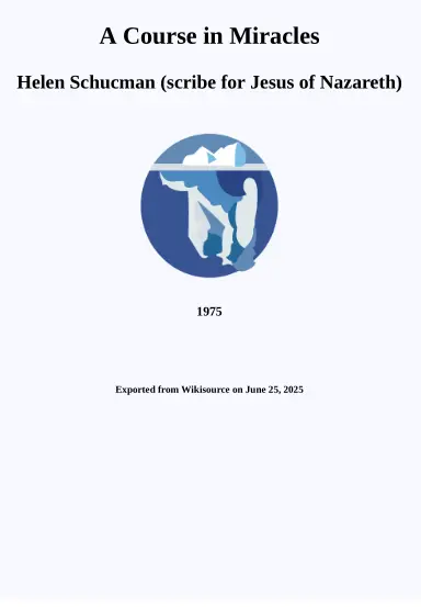 A Course In Miracles - pdf version
